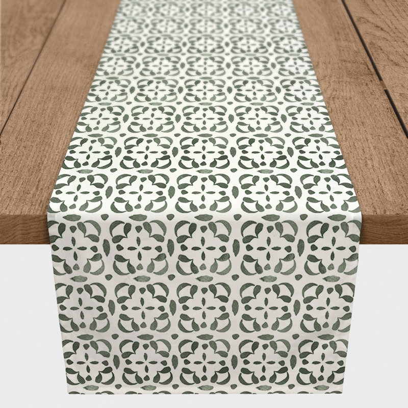 Caldara Dining Linens, 90" x 16", Green
