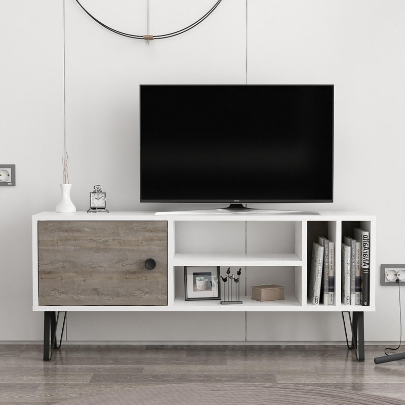 Bardhyle TV Stand for TVs up to 43", White;Dark Grey