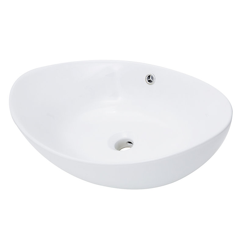 Nantucket Sinks Brant Point 15.25'' Vitreous China Specialty Bathroom Sink with Overflow, White