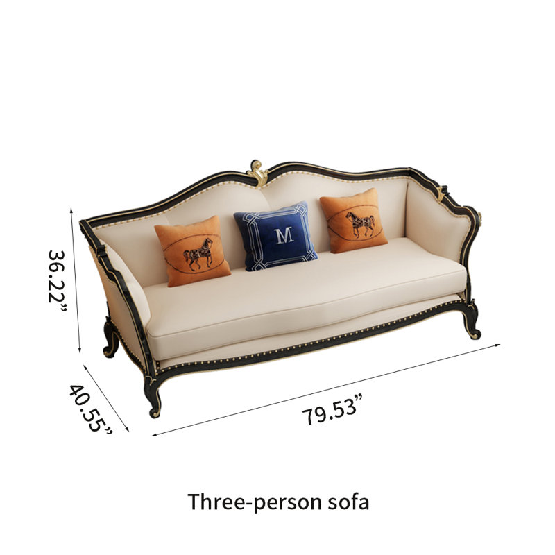 79.53'' Leather Sofa