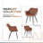 Haglund Leather Dining Chair with Powder-Coated Iron Legs Accent Side Chair Foam Padded Seat Versatile Kitchen Chair for Modern Home and Kitchen-123386570-68459894
