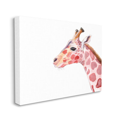 " Calm Giraffe Portrait Red Brown Safari Animal " by Alicia Ludwig