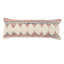 Oreiller 14 po x 36 po 100% coton rayé blanc cassé rouge bleu orange et vert