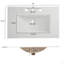 Meuble-lavabo moderne 30 po avec lavabo en céramique, meuble-lavabo minimaliste rétro, portes à poignée libre 45 degrés, meuble-lavabo à rayures verticales avec grand espace de rangement