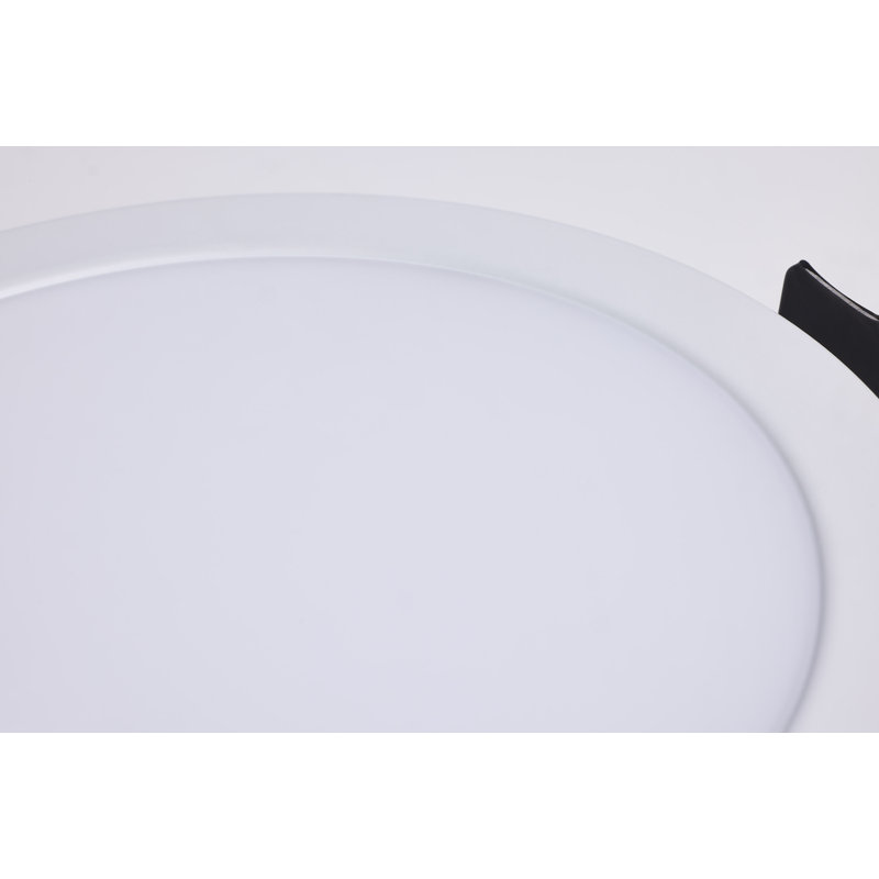 13 Watt LED Fire Rated 6 Inch Direct Wire Slim Fit Flat Face Downlight Round Shape White Finish CCT Selectable 120 Volts Dimmable