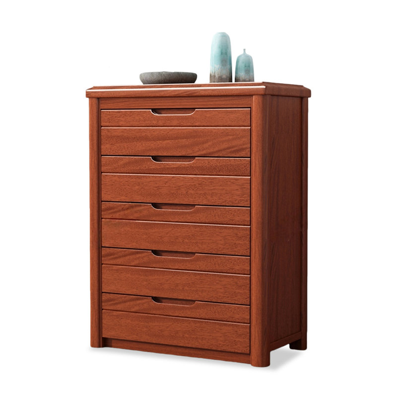 Reddish Brown Solid Wood Accent Cabinet, 45.28" H x 27.56" W x 17.72" D, Reddish Brown