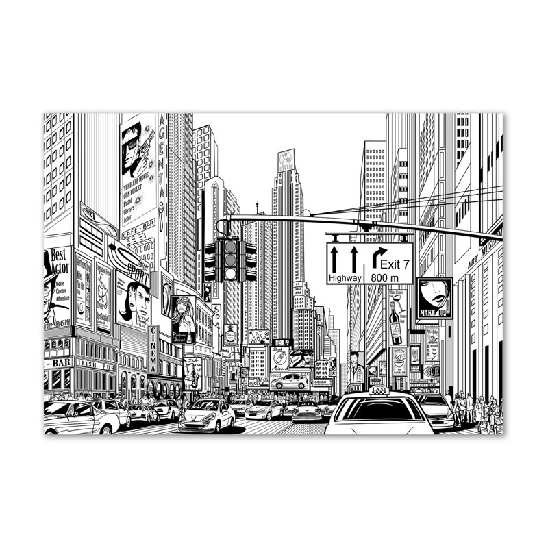 Streets Of New York - Wrapped Canvas Print