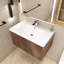 Ensemble de meuble-lavabo simple 29,9 po avec plateau Treisa-181559316