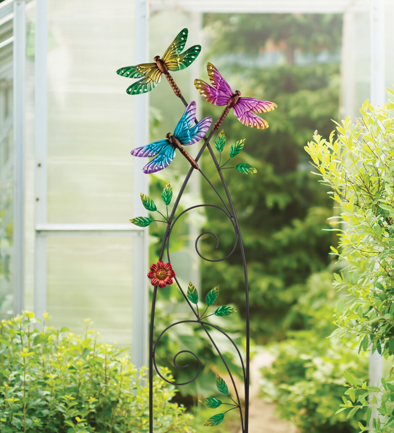 Red Barrel Studio® Umeaz Trellis Dragonfly Garden Stake | Wayfair