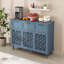 Console en bois avec 3 tiroirs, 3 portes-1325805069