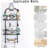 No Drilling Rustproof Shower Shelf Rack Over Shower Head With Shampoo Soap Holders