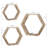 Emeria 3 Piece Hexagon Floating Shelf-633166843