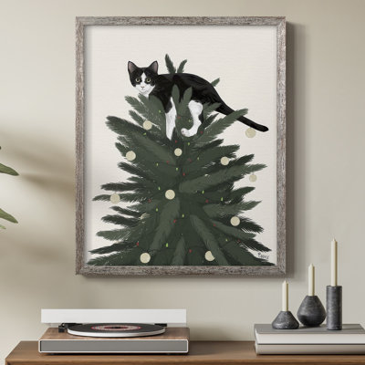 Rascal Cat V Framed Print - Solid Wood