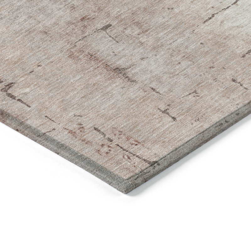 Machine Washable Indoor/Outdoor Husby ACN2215 Geometric Rug, Rectangle 10' x 14'