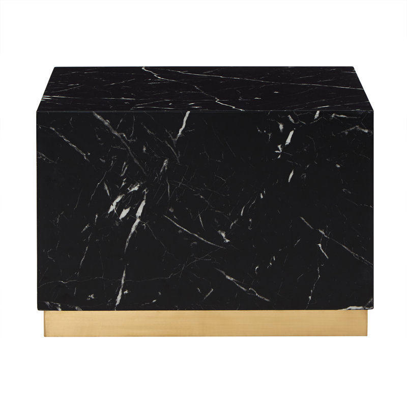 Roman Coffee Table, 16" H x 23.6" W x 23.6" D, Black
