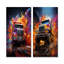 «Expressionist Monster Truck Fury» - ensemble de 2 décorations murales-1379709784-1379709787
