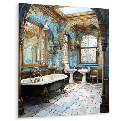 «Bathroom Elegant» - Décoration murale en métal pour salle de bain