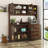63" W Large Kitchen Hutch Cabinet, Freestanding Pantry Cabinets Storage Kitchen Cupboard with 4 Doors, 4 Drawers & Microwave Shelf-128964768