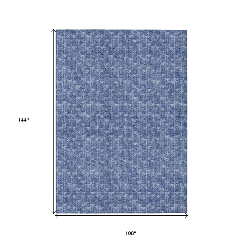 Tapis intérieur antidérapant lavable 9 pi x 12 pi bleu marine