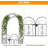 84" Metal Garden Arbor with Gate, Outdoor Trellis Arch for Climbing Plants