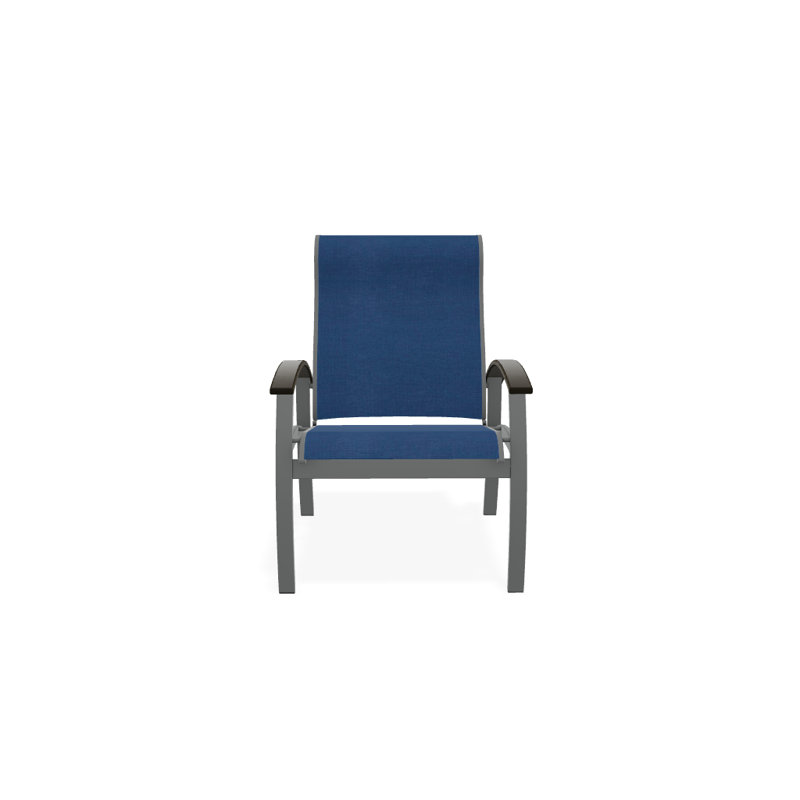 Chaise de patio Askar, Beachwood, Graphite texturé, Cobalt 35D Sunbrella®