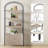 71’’H x 29'' W 4-Tier Arched Bookshelf with Cabinet