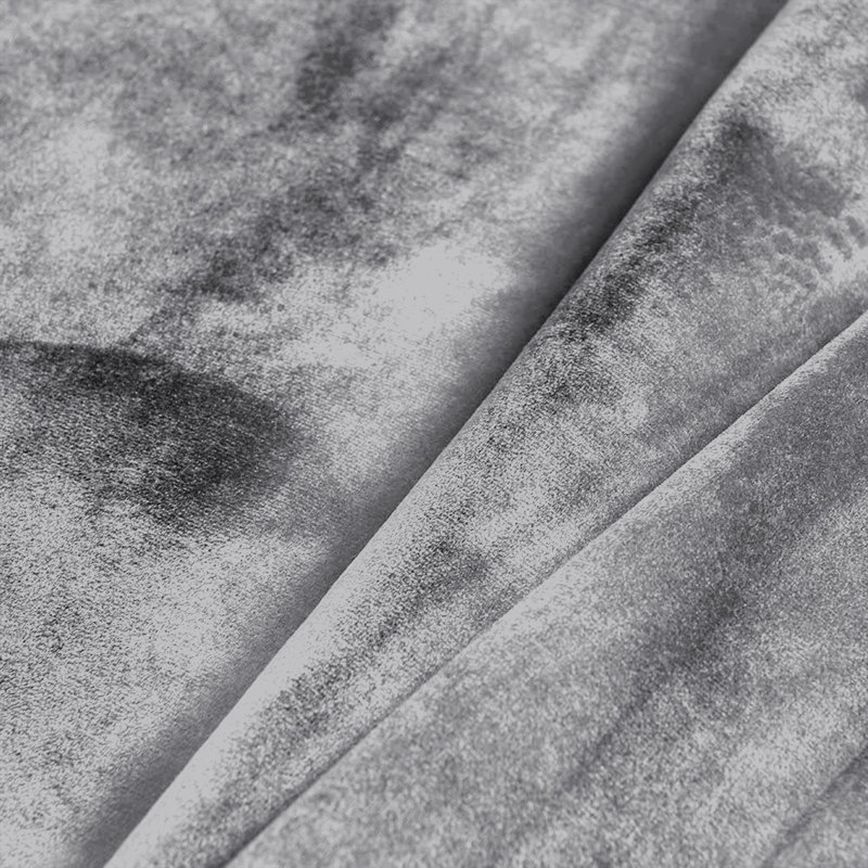 Pownal Crushed Velvet Eyelet Sheer Living Room Curtains, Grey, 228 x 228cm