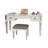 Mirrored Vanities Desk With Drawers, Bedroom Makeup Vanity Table Set With Mirror And Stool, Flip Up Dressing Table-752670867