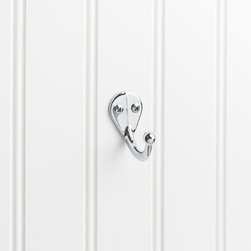 1-34 Single zinc wall mount hook. Finish DBAC., Polished Chrome