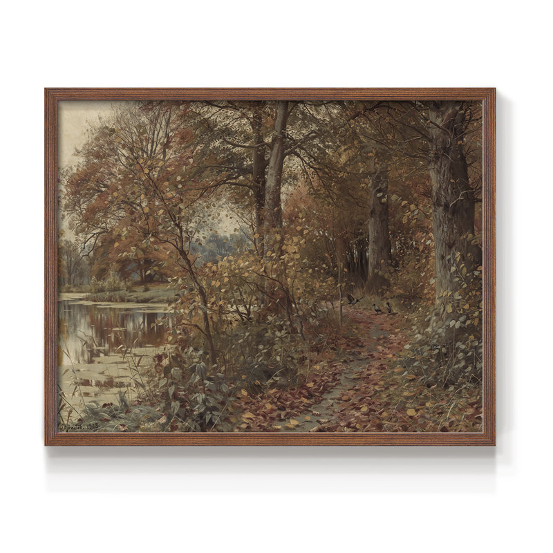 Paysages rétro-DCVI-impression encadrée - réaménageable, H 8 po x l 10 po, Noyer