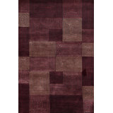 Hand-Knotted High-Quality Wine Area Rug