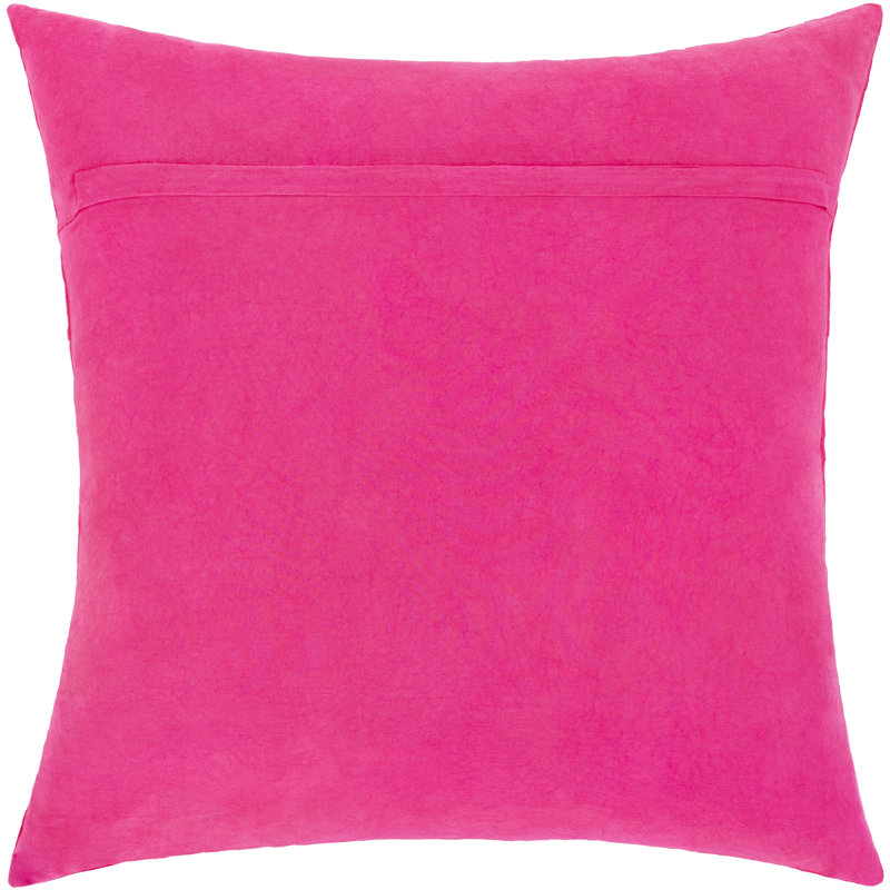 Halen Pillow Cover, Bright Pink, Down, 22" H x 22" W