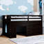 Lit mezzanine simple avec armoire fonctionnelle et tablette - processus d'assemblage facile Collection pratique Robuste et fiable-1753417349