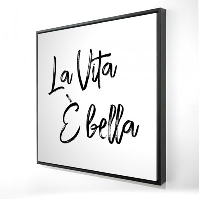"La Vita È Bella" sur toile