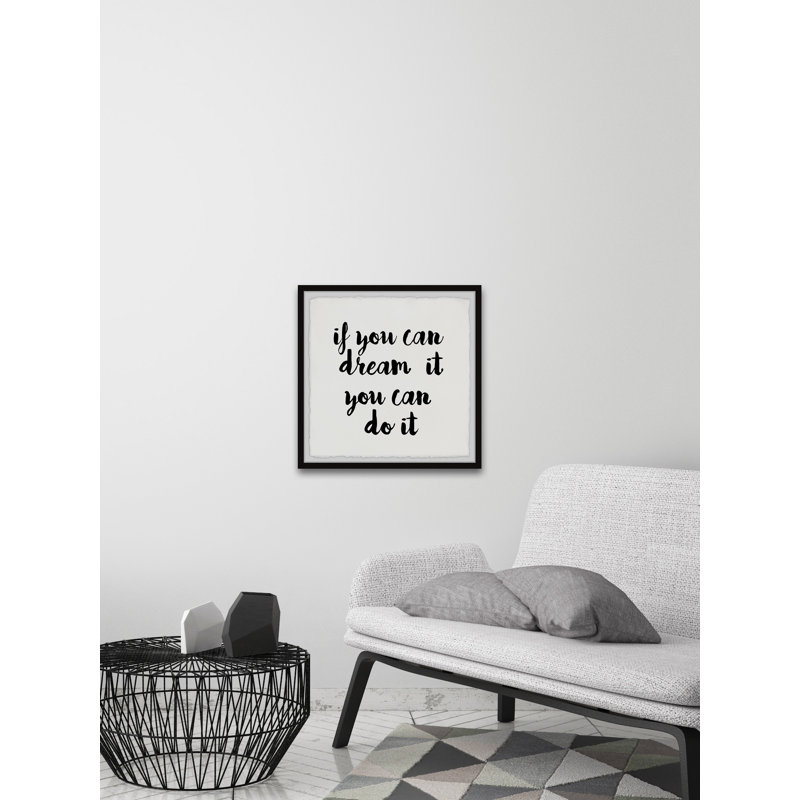 You Can Dream 1 Piece Single Picture Frame Wall Art, 30cm H x 30cm W x 3.81cm D