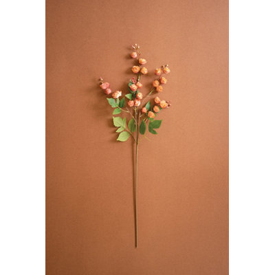Kalalou Orange Berry Stem Autumn Harvest Accent for Seasonal Decor