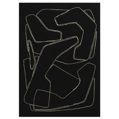Amalgame Area Rug in Black/White