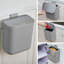 Poubelle de cuisine 1,8 / 2,4Gal avec couvercle en acier inoxydable, bac à compost sous l'évier pour montage sur porte d'armoire-122065054-122065056