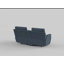 Causeuse inclinable moderne et contemporaine en microfibre 76 po avec double inclinaison manuelle et mouvement coulissant doux, console centrale intégrée avec porte-gobelets Grande-Bretagne-1176954194