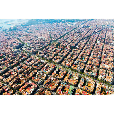 Deirdra, vue aérienne de Barcelone - Photographie sur toile tendue
