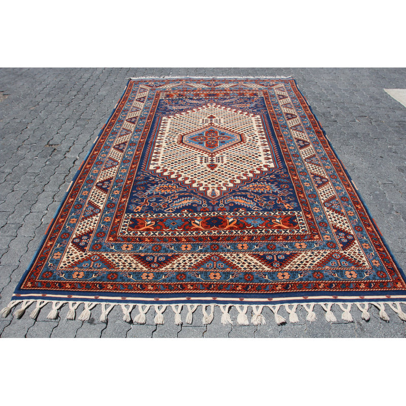 Charming Authentic Vintage Turkish Rug with Traditional Patterns in Warm Colours