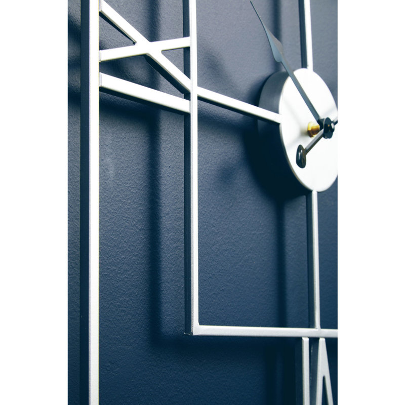 Braelynn Metal Wall Clock, Silver