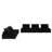 Black Velvet Sectional , 28.79" Product Height, Exquisite Versatile