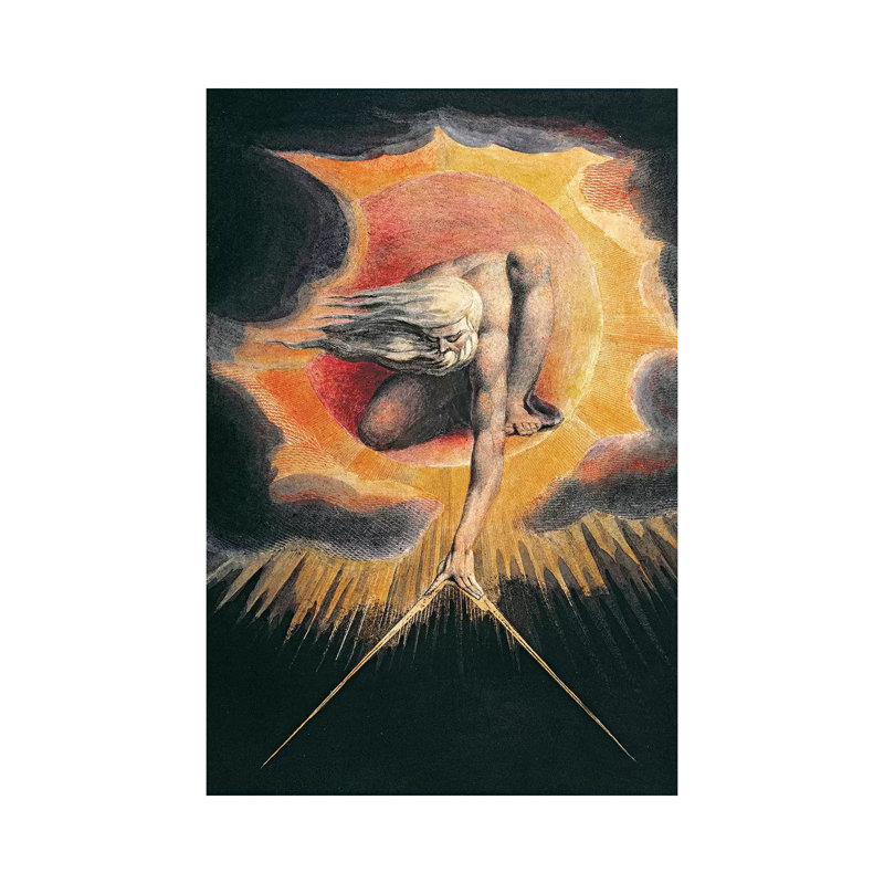 The Ancient Of Days (Illustration From "Europe A Prophecy" Copy D) by William Blake - Wrapped Canvas Painting