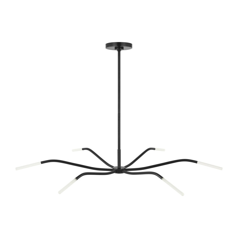 Lajos LED Chandelier, Bronze, 6 Lights, 4.5" H x 38.9" W x 38.9" D