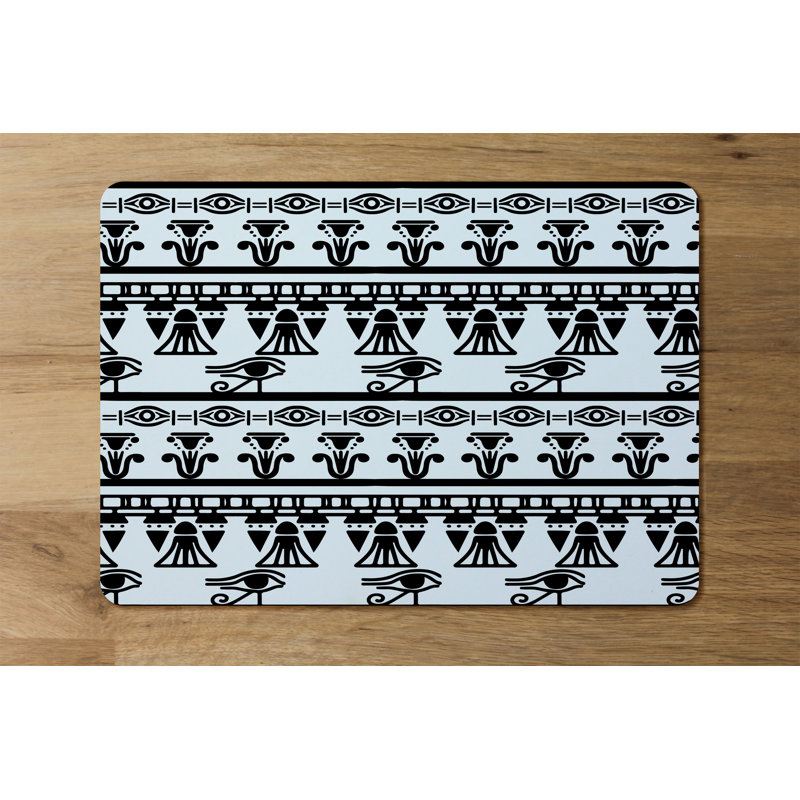 Armen Polyester-Coated Hardboard Geometric Rectangle Placemat