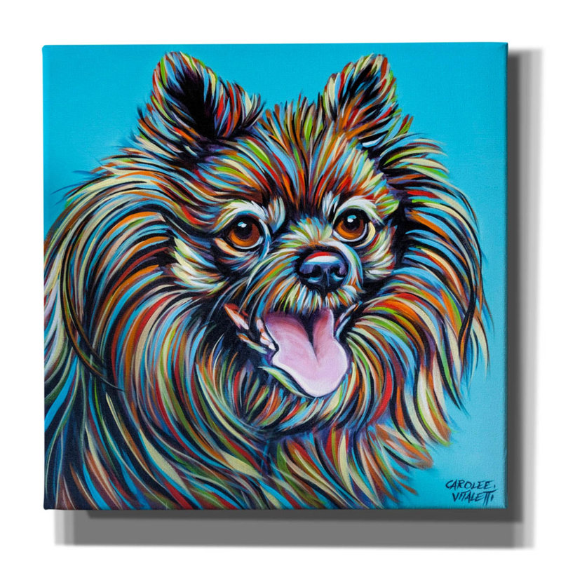 «Kaleidoscope Dog 3» par Carolee Vitaletti, art mural sur toile, H 18 po x l 18 po x P 0,75 po