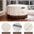 Outdoor Round Table Cover Waterproof Patio Furniture Covers,Patio Round Table Chair Set Covers - 84" Dia x 27" H, Beige and Brown
