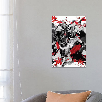 Sakura Samurai Dueling by Cornel Vlad - Wrapped Canvas Painting