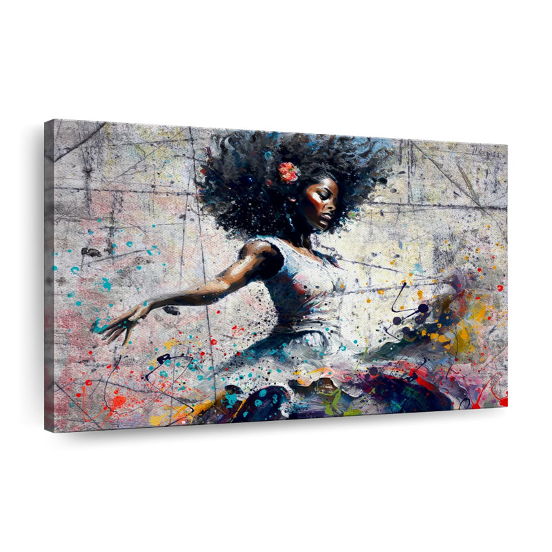 " African Dancer " by Harper D., 8" H x 12" W x 1" D